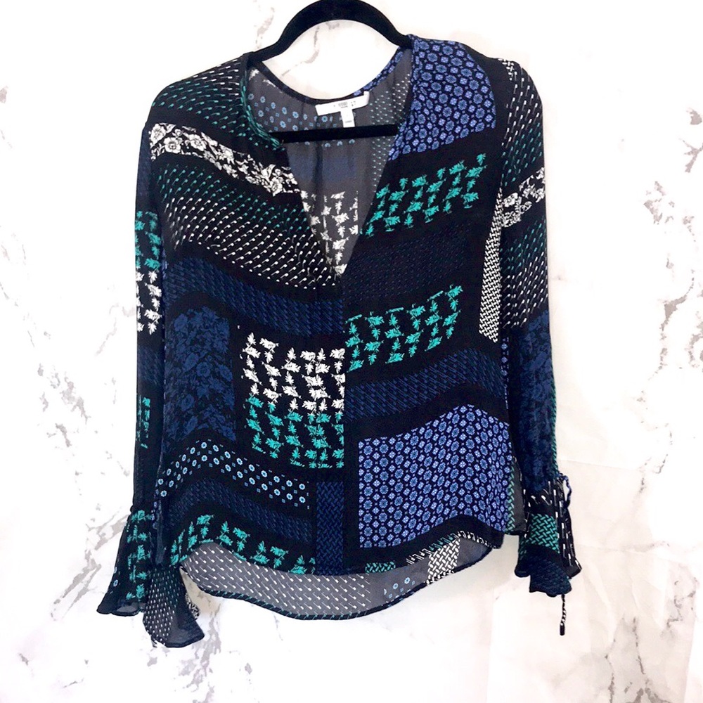 Derek lam 10 Crosby sheer leaf top F17